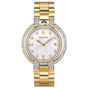 Ladies+Rubaiyat+Diamond+GoldTone+Stainless+Steel+Watch+Silver+Dial