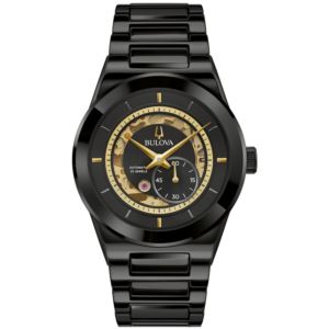 Mens+Modern+Millenia+Automatic+Black+Ceramic+Watch+Black+Gold+Dial