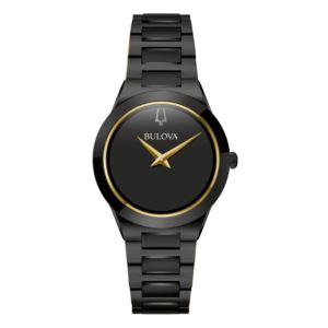 Ladies+Millennia+Black+IonPlated+Stainless+Steel+Watch+Black+Dial