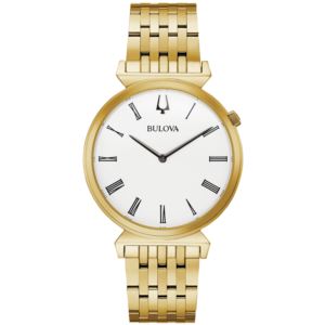 Men%27s+Regatta+Gold-Tone+Stainless+Steel+Watch+White+Dial