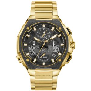 Mens+Series+X+SE+Chronograph+GoldTone+Stainless+Steel+Watch+Black+Dial