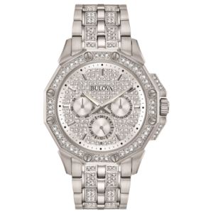 Mens+Octava+Silver+Swarovski+Crystal+Watch