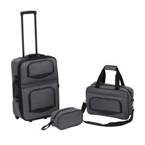 3pc+Luggage+Set+Heather+Gray