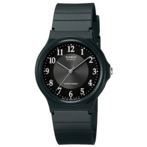 Unisex+Classic+Analog+Black+Resin+Strap+Watch+Black+DIal