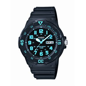 Classic+Diver+Analog+Resin+Watch+Black
