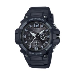 Mens+Classic+Chronograph+Analog+Resin+Watch+Black