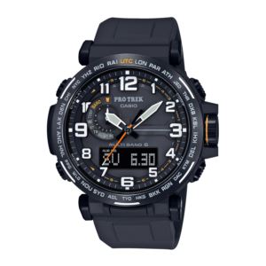 Mens+Pro+Trek+Ana-Digi+Triple+Sensor+Navy+Silicon+Strap+Watch
