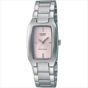 Ladies+Silver-tone+Stainless+Steel+Watch+Pink+Rectangle+Dial