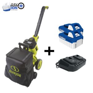 V+iON+Cordless+Garden+Vacuum+Kit+w+V+AH+Batteries+Dual+Charger