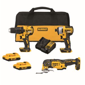 20V+MAX+Compact+Cordless+3-Tool+Combo+Kit+-+Drill+Impact+Driver+Multi-Tool