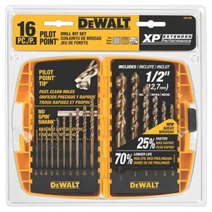16pc+Pilot+Point+Drill+Bit+Set
