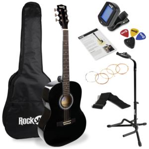 Acoustic+Guitar+Kit+-+Guitar%2FStand%2FTuner%2FBag+Black