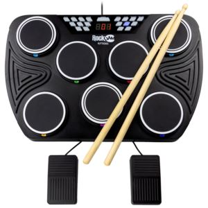 Tabletop+7+Pad+Electronic+MIDI+Bluetooth+Drum+Kit+w%2F+Built-in+Speakers