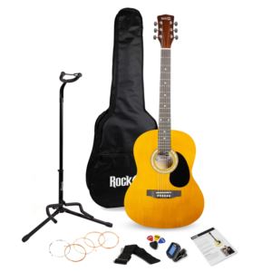 Acoustic+Guitar+Kit+-+Guitar%2FStand%2FTuner%2FBag+Natural