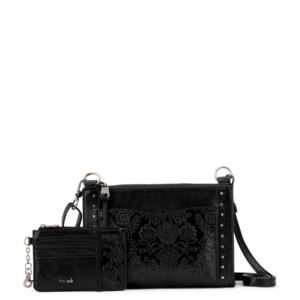 Sanibel+Leather+Crossbody+and+Card+Case+Black