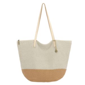 Faye+Large+Hand+Crochet+Tote+Natural