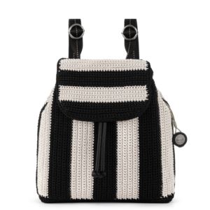 Crochet+Backpack+Black+Striped
