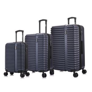 InUSA+Ally+lightweight+hardside+spinner+3+piece+luggage+set++20%27%27%2C24%27%27%2C+28%27%27+inch+Navy+Blue