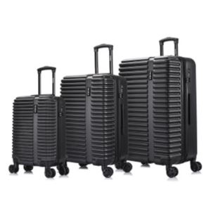 InUSA+Ally+lightweight+hardside+spinner+3+piece+luggage+set++20%27%27%2C24%27%27%2C+28%27%27+inch+Black