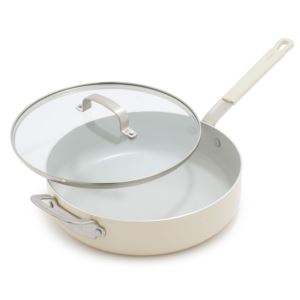 Ceramic+Nonstick+Aluminum+qt+Saute+Pan+w+Lid+Cream
