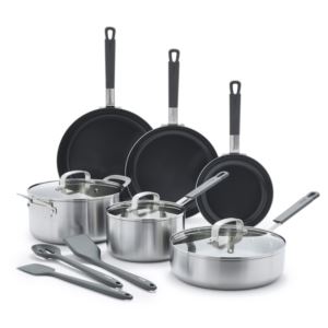 Stainless+Steel+PFAS-Free+Nonstick+12pc+Cookware+Set