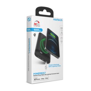 Naztech+PowerBolt+10%2C000+mAh+Wireless+20W+USB-C+PD+Fast+Charge+Power+Bank+with+MFi+Lightning+Port