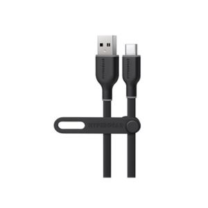 HyperGear+Flexi+Pro+USB+to+USBC+Soft+Touch+Charge+Sync+Cable+FT+Black