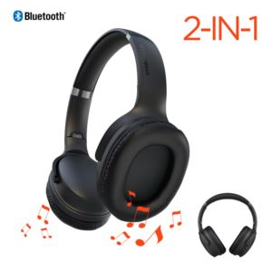 HyperGear+Flip+2-in-1+Wireless+Headphones+%2B+Speaker+-+Black