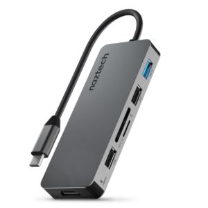 MaxDrive7+Universal+USB-C+Adapter+Hub+Space+Gray