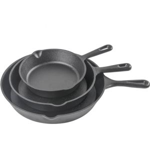 Commercial+Chef+Cast+Iron+3pc+Skillet+Set