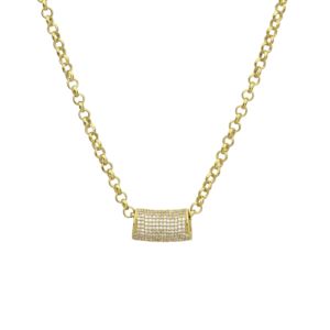 Pave+Tube+Necklace