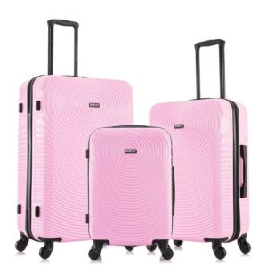 Dukap+Inception+Hard+Shell+Luggage+Set+inch+inch+inch+Pink
