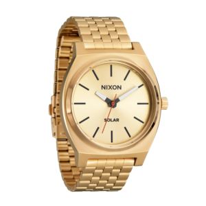 Men%27s+Time+Teller+Solar+Gold-Tone+Stainless+Steel+Watch+Gold+Dial