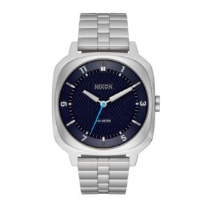 Unisex+Fremont+SilverTone+Stainless+Steel+Watch+Dark+Blue+Dial