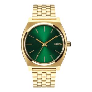 Men%27s+Time+Teller+Gold-Tone+Stainless+Steel+Watch+Green+Dial