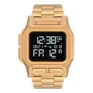 Mens+Regulus+Stainless+Steel+All+Gold+Digital+Watch