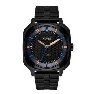 Unisex+Fremont+BlackTone+Stainless+Steel+Watch+Black+Dial