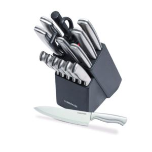 15pc+Stamped+High+Carbon+Stainless+Steel+Knife+Block+Set