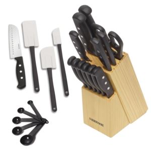 22pc+Triple+Rivet+Never+Needs+Sharpening+Knife+Block+w%2F+Kitchen+Tools