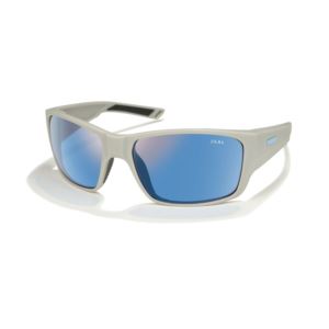 Bucktail+Polarized+Sunglasses+Matte+Gray+w+Horizon+Blue+Lens