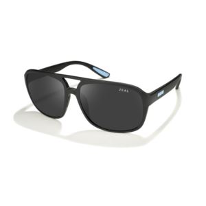 Rangely+Polarized+Oval+Sunglasses+Matte+Black+w+Dark+Gray+Lens