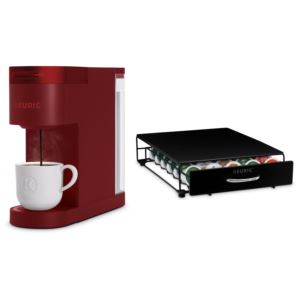 Keurig+K-Slim+Multistream+Brewer+-+Scarlet+Red+with+Storage+Drawer
