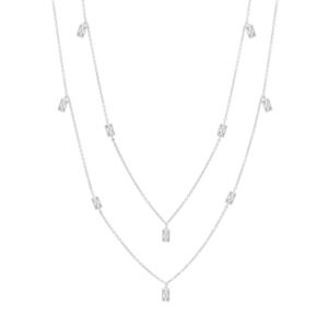Crislu+Prism+Baguette+36+inches+Necklace+Finished+in+Pure+Platinum