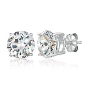 Crislu+Solitaire+Brilliant+Stud+Earrings+Finished+in+Pure+Platinum+-+6.0+Carat