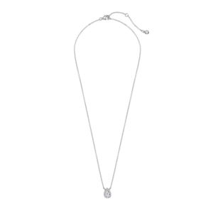 Crislu+Pear+and+Pave+Necklace+in+Platinum