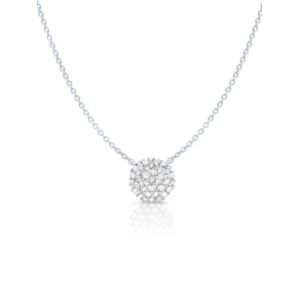 Crislu+Adjustable+16%22%22-+18%22%22+Round+Glisten+Necklace+Finished+in+Pure+Platinum
