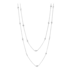 Crislu+Bezel+36+inches+Necklace+Finished+in+Pure+Platinum-+2mm