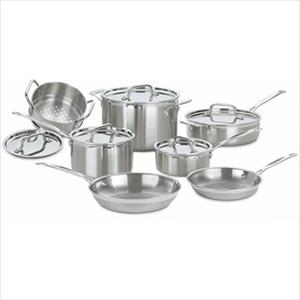 Cuisinart+MultiClad+Pro+12+Piece+Stainless+Cookware+Set