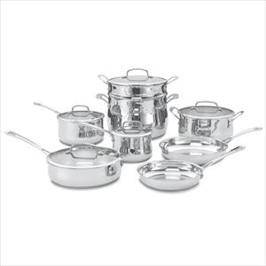 Cuisinart+Piece+Contour+Stainless+Cookware+Set