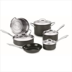 Cuisinart+10-pc+Greengourmet+Nonstick+Cookware+Set